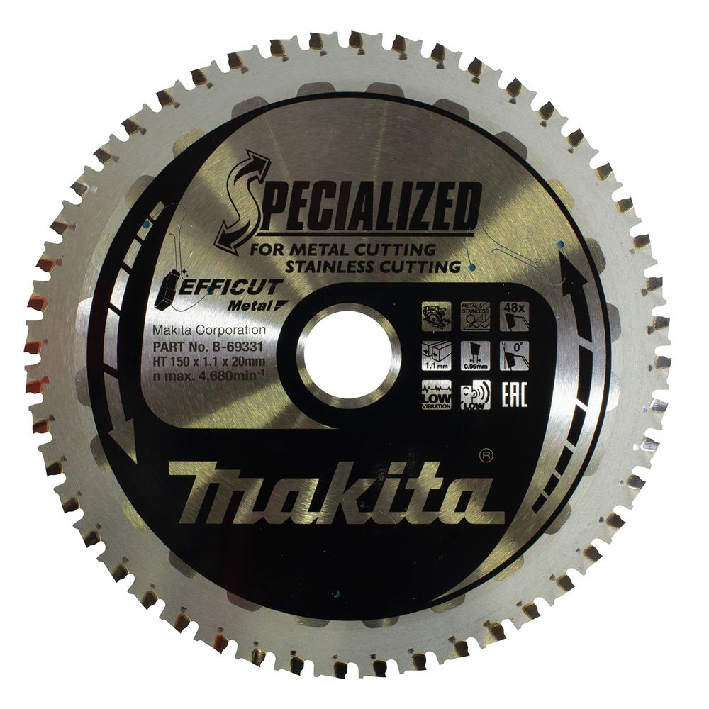 Makita B-69331 Sägeblatt EFFICUT 150x1,1x20 mm 48Z